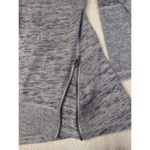 ATHLETA Gray Heather Sweatshirt Side Zip Long Sleeve Athletic Casual Comfortable - Picture 4 of 8